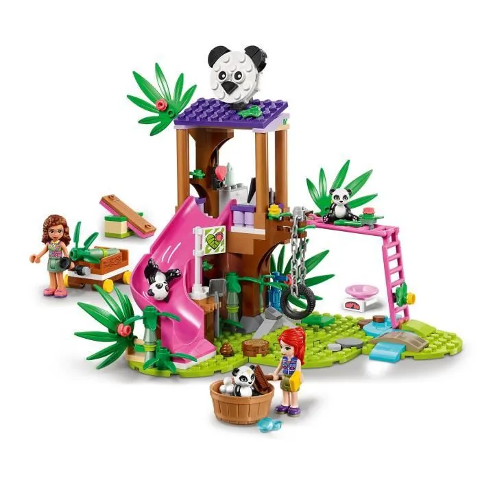 LEGO® Friends 41422 La Cabane des Pandas dans la Jungle, Jouet avec Mini Poupées Mia, Olivia, et les Figurines d'Animaux-1