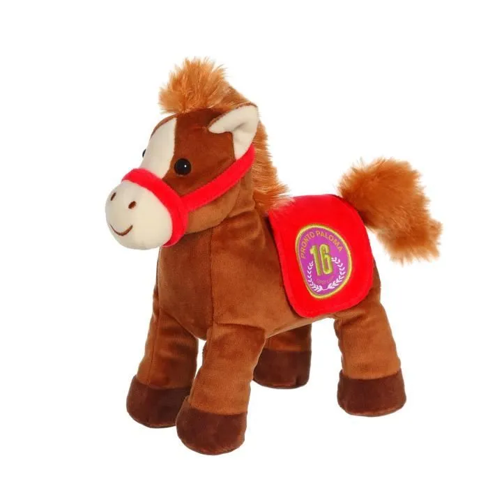 Gipsy Toys - Race Poneez Sonore n°16 - 22cm - Marron Dossard Rouge-1