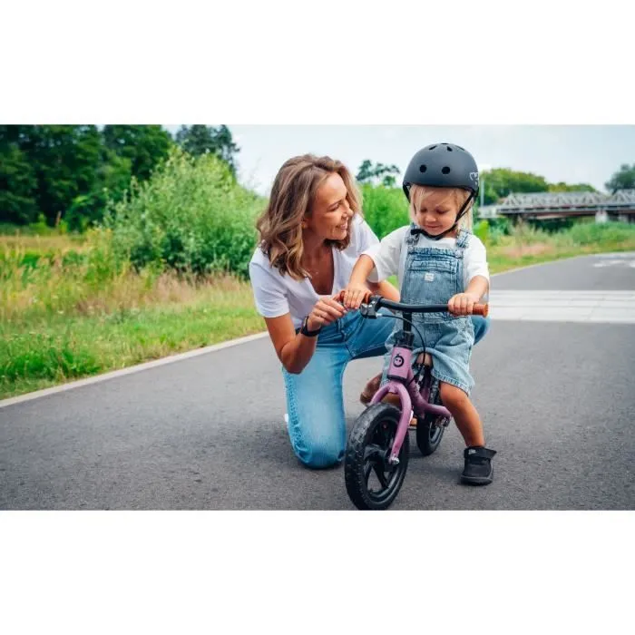 MoMi MIMI - Casque Enfant Vélo Scooter - tour de tête 47-58 cm - ABS EPS - mentonnière réglable - Noir mat-3