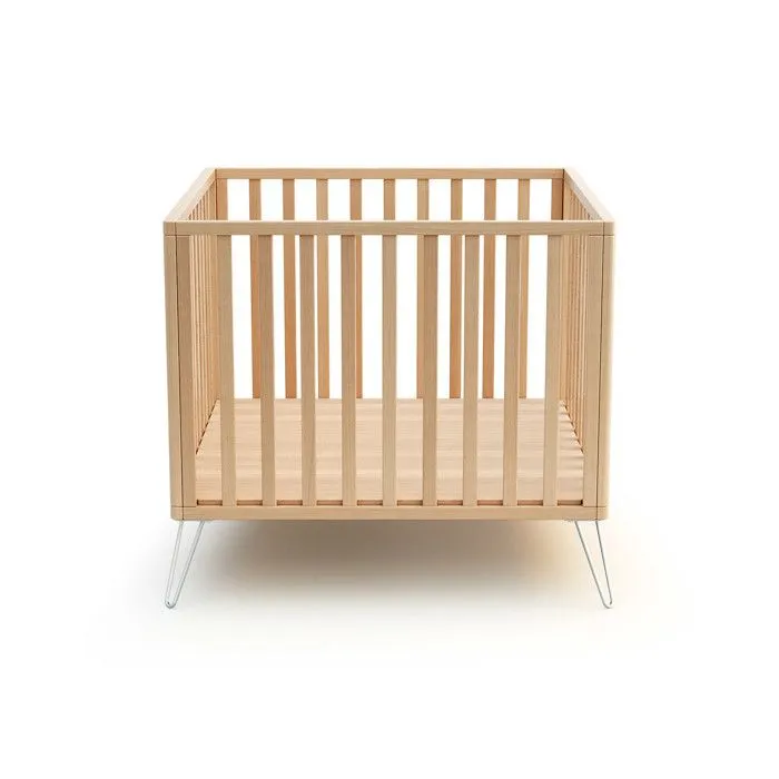 JURABABY - Parc bébé ONLY en bois  Hêtre et Acier - 100x100-3