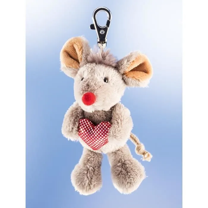 Schaffer 234 Porte-clés Souris en Peluche avec cur - 0234-1