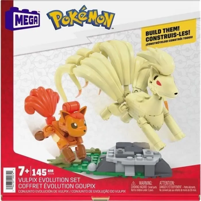 MEGA-Pokémon-Évolution Goupix-Coffret de 2 figurines et 145 pièces HTH79-1