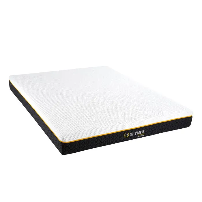 Pack Olympe 140x200 cm Matelas Mousse + Sommier Bois + Accessoires-1