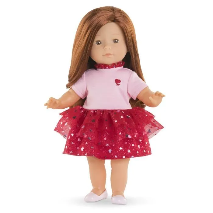 Robe Pétales de Cœurs - COROLLE - Robe pour poupée de 36 cm - Rouge - 4 ans - Enfant - Fille-1