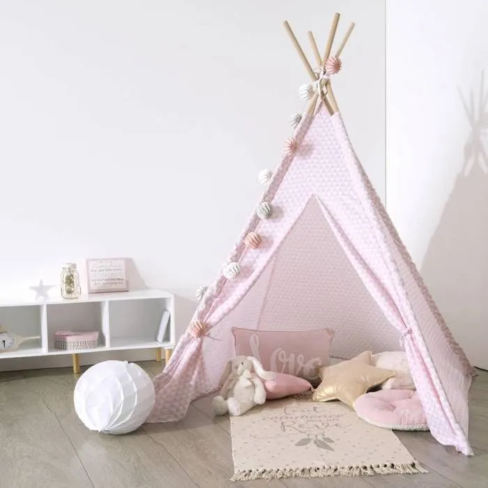 Tipi enfant rose - Rose - Atmosphera createur d'interieur-2