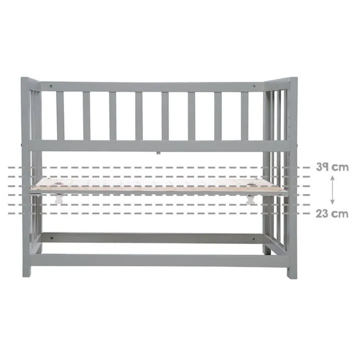 ROBA Berceau Cododo Complet "Sternenzauber" 4 en 1 - Convertible en banc - taupe-4