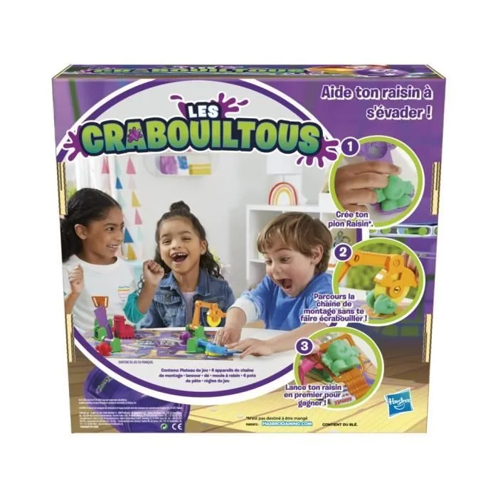 Les Crabouiltous, jeu de plateau pour enfants, à partir de 5 ans, jeu pour la famille avec pâte à modeler-3