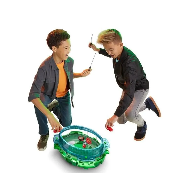 Set de combat Beyblade Burst QuadDrive avec arène Beystadium Interstellar Drop, 2 toupies de compétition-3