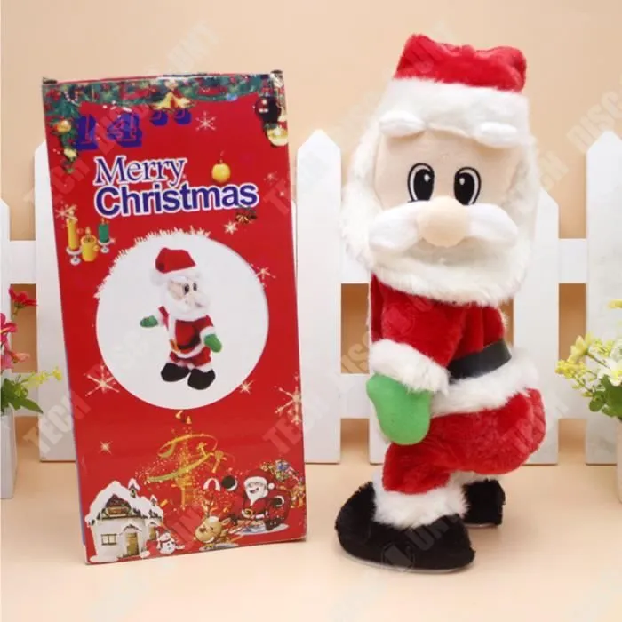 TD® Jouet de père noël électrique de noël, poupée électrique dynamique secouant les fesses, jouet de décoration de noël, cadeau-2