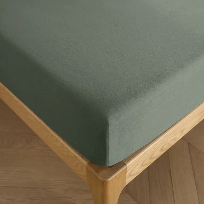 Drap housse 140 x 190 cm bonnet 30 cm "Prémium" pour lit 2 places - Prémium Romarin-1