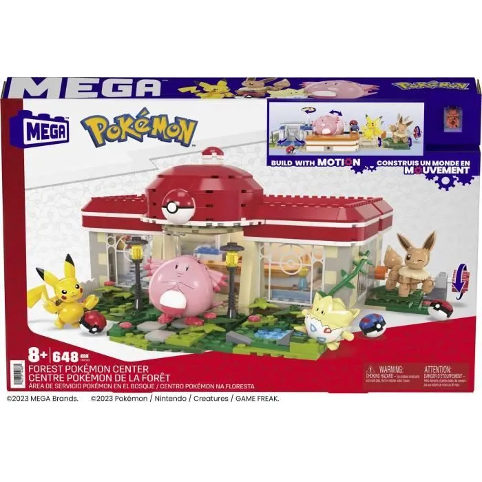 MEGA Pokémon-Centre Pokémon de la Forêt-Jouet à construire (648 pcs) HNT93-2