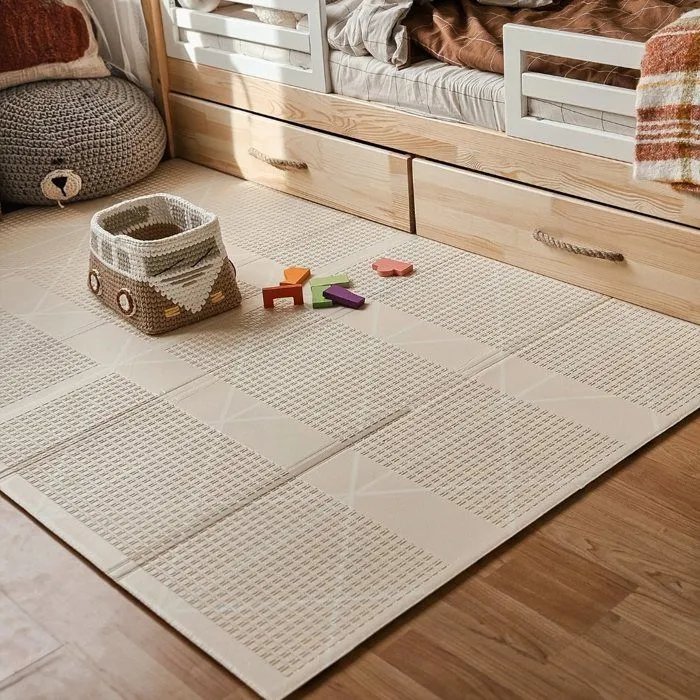 Tapis d'eveil evolutif en Mousse éveil Bébé Mamabrum 180*120 cm, Double Faces, Facile à Nettoyer, Imperméable, Pliable Sac Rangement-1