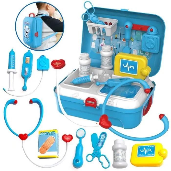 Kit Docteur Trousse de Médecin Jouets d'imitation Malette Docteur-0