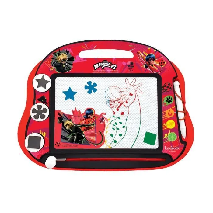 Ardoise Magique - LEXIBOOK - Miraculous - Format A5 - Rouge - Pour Enfant-0