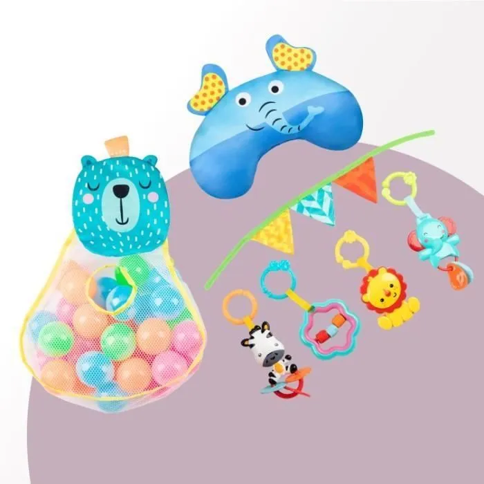Tapis d'éveil Qkids Multi - Spacieux - Arche à jouets - Sensoriels jouets - Rose - 0 mois - Bébé-2