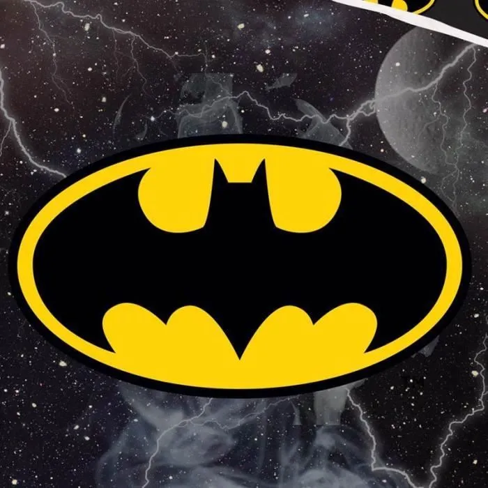 Housse de couette - Batman - 1 personne - 140x200 cm - 100% coton - Noir-1