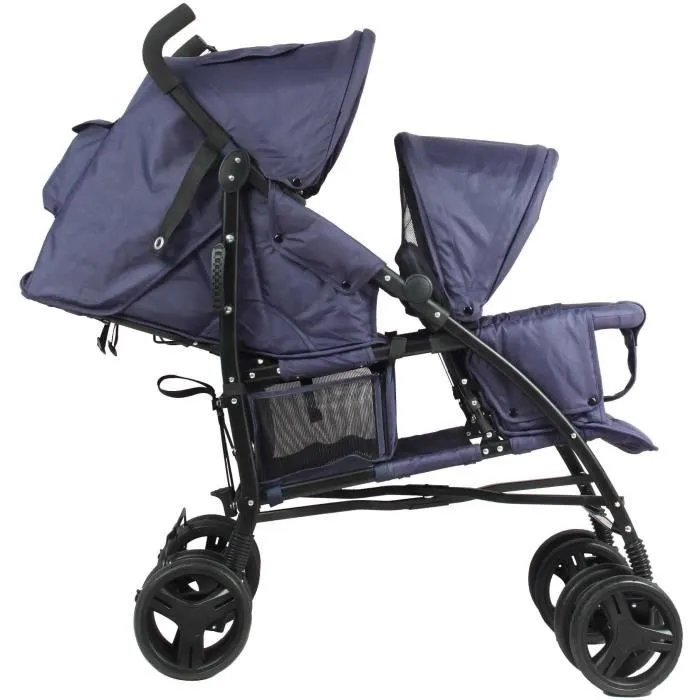 Bebeboutik Poussette canne double BAMBISOL 6 36 mois pour le siege avant max 15 kg et de 0 36 mois max 15 kg pour le siege arriere