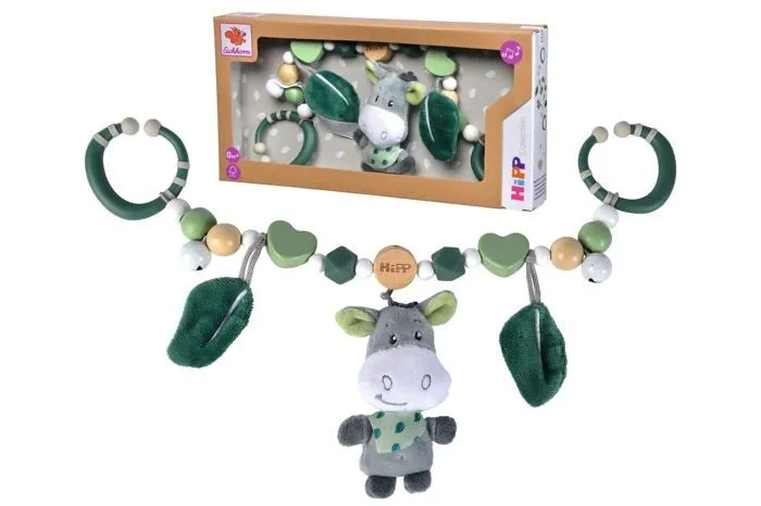 Mobile Eichhorn - 100005861 - Hipp - Chaine de Poussette - Jouet d'Eveil pour Bebe - Mobile Poussette - Bois et Silicone-0