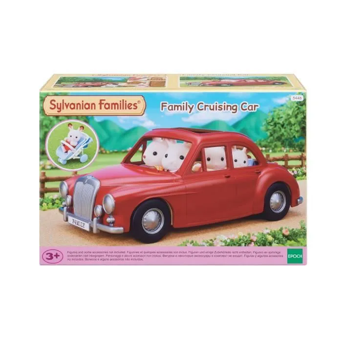 Voiture rouge cabriolet 5 places - SYLVANIAN FAMILIES - pour poupées de 3 ans et plus-1