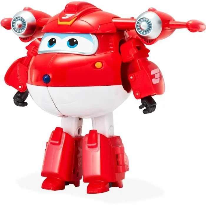 Figurine Super Wings Transforming JETT SUPERCHARGE 12 cm - Transformable & Articulée - AULDEY-0