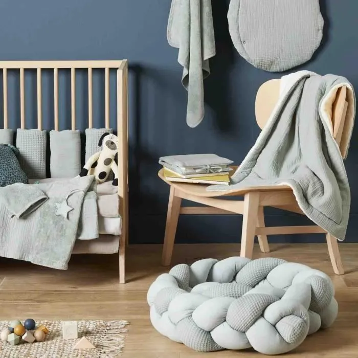 Tresse de lit bébé universelle Tendance TU Vert de gris-1