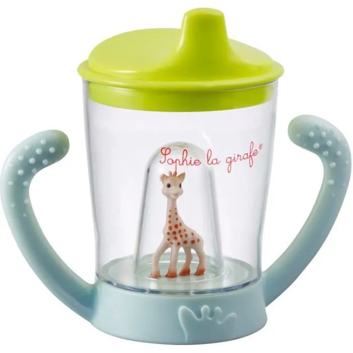 Tasse anti-fuite VULLI - SOPHIE LA GIRAFE - Vert - Bébé - 150 ml - 6 mois-0