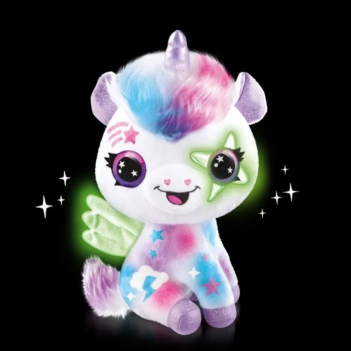 Canal Toys Licorne à Personnaliser Airbrush Plush - Peluche Spray Art avec Feutres et Pochoirs - dès 6 ans - OFG 274-4
