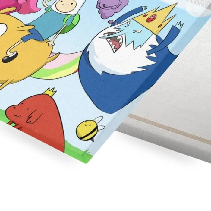 Tableau Décoratif Adventure time Finn Dessin Anime Enfant Cartoon (49 cm x 30 cm)-1