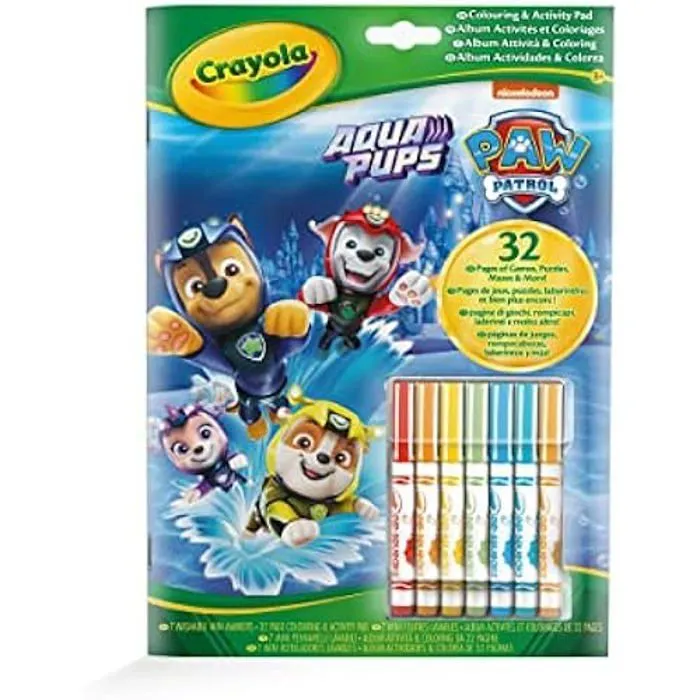Album de coloriage - CRAYOLA - La Pat’ Patrouille - 32 pages - 50 autocollants - À partir de 3 ans-0