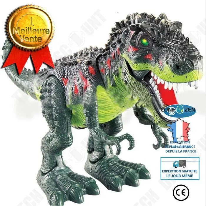 TD® Jouet Electrique Dinosaures, Simulation Tyrannosaurus Rex Model, Simulation Musical - Cadeau Pour l'Anniversaire des Enfants ou-0