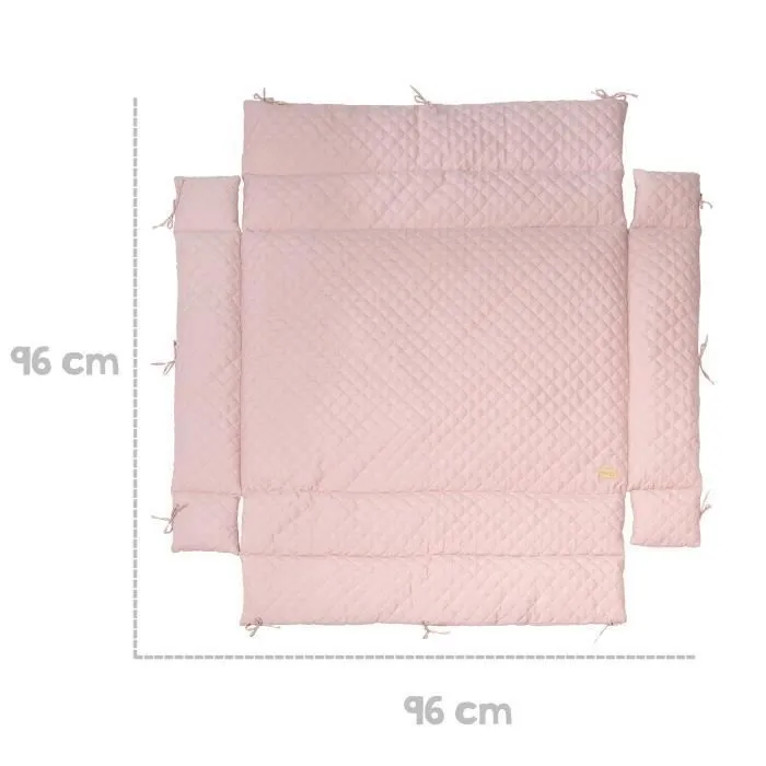 Tapis de Parc Bébé roba Style - Tour de Parc 75 x 100 à 100 x 100 cm - Doux et Hydrofuge - Rose / Mauve-2
