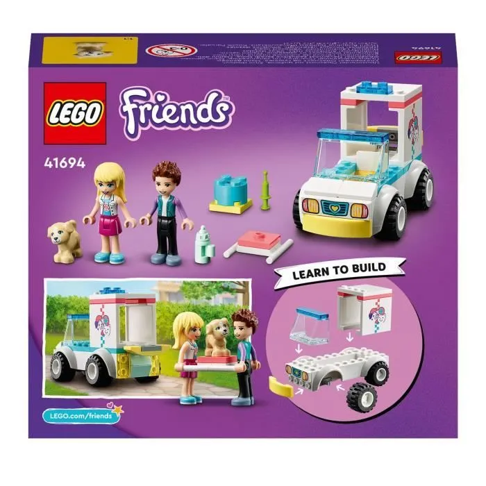 LEGO® 41694 Friends L'Ambulance De La Clinique Vétérinaire Pour les Enfants de 4 Ans et Plus, Jouet Mini-Poupée et Figurine de Chien-5