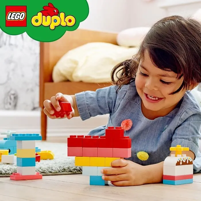LEGO® 10909 DUPLO Classic La Boîte Coeur Premier Set, Jouet Educatif, Briques de construction pour Bébé 1 an et demi-5