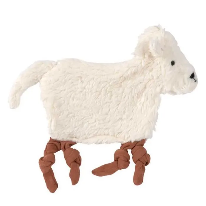 Doudou plat en coton bio Mouton - LASSIG 1,00 Blanc-0