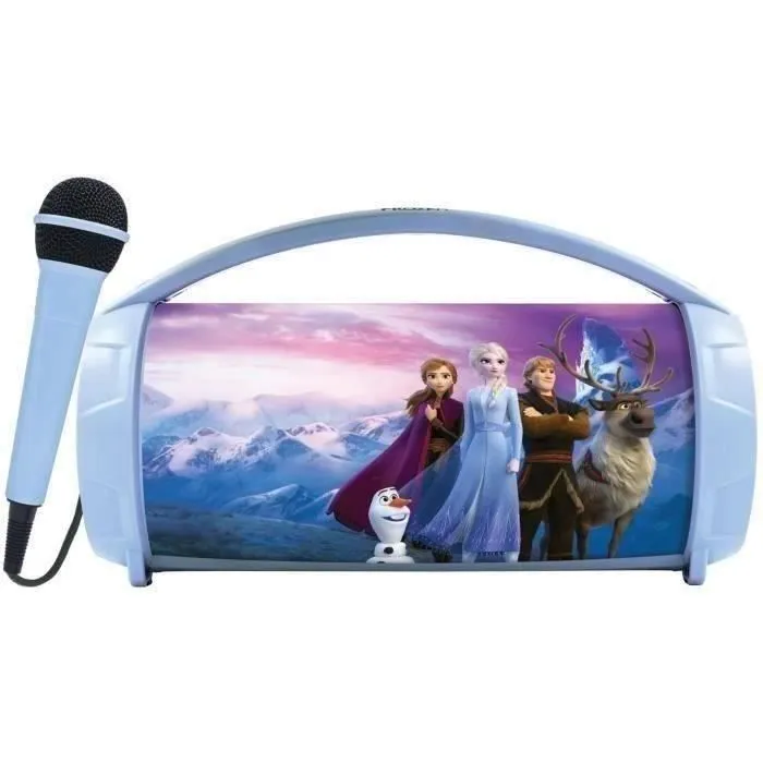 Enceinte Bluetooth® Sans-Fil Lumineuse avec Micro La Reine des Neiges-0