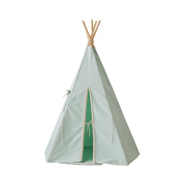 Tipi avec pompons enfant Moi Mili "Mint Fog" - mint fog - TU-0