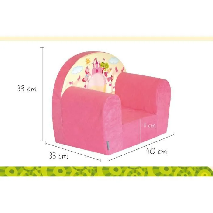 Mini-fauteuil enfant Château Rose-1
