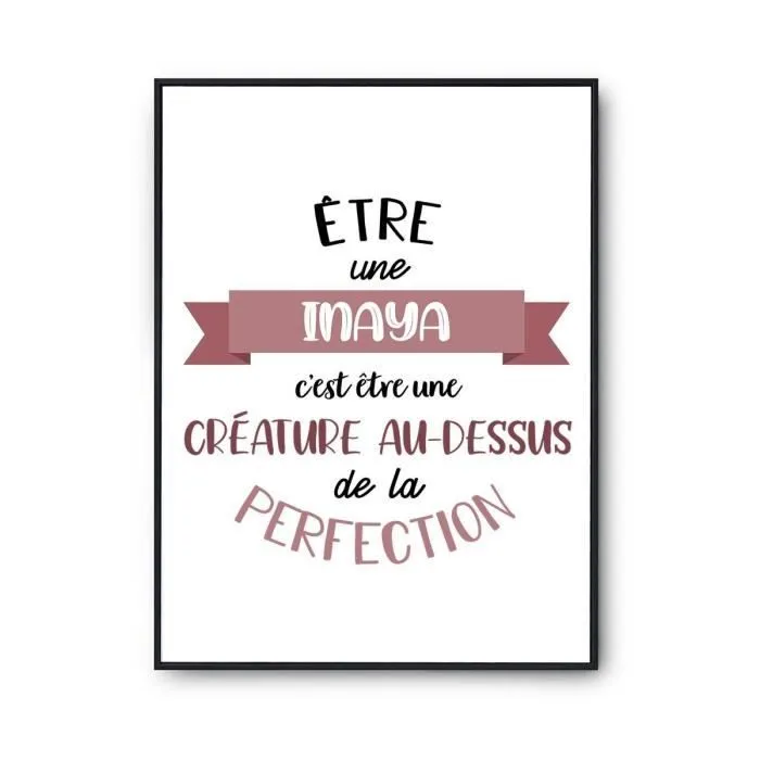 Décoration murale - Affiche Inaya Bébé Parfait A2 - Dimensions 42 x 59.3 cm - Qualité Premium-0