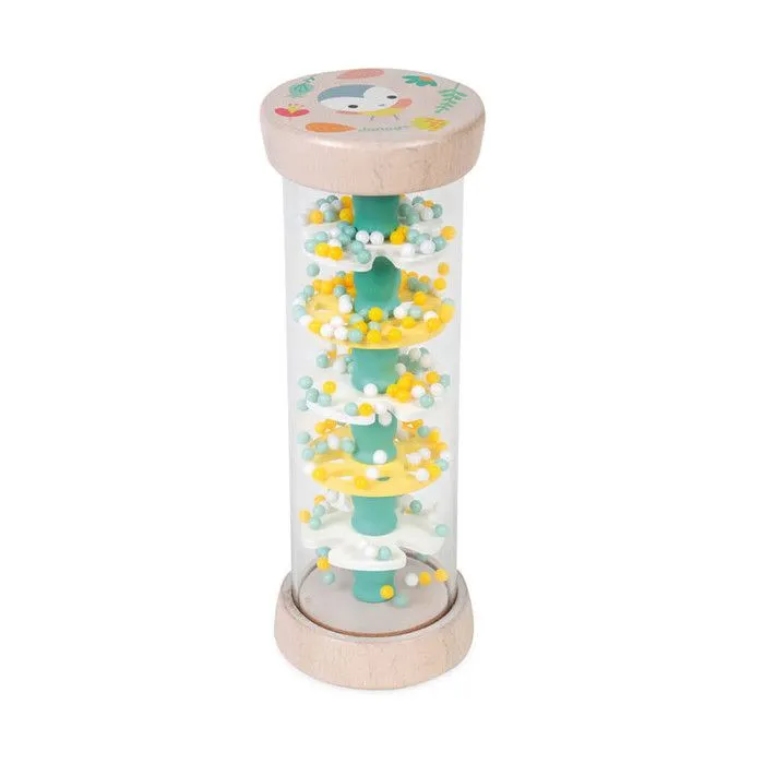 Jouet d'éveil musical - JANOD - Bâton de Pluie Pure en Bois - Pour bébé dès 6 mois - Couleur Beige-0