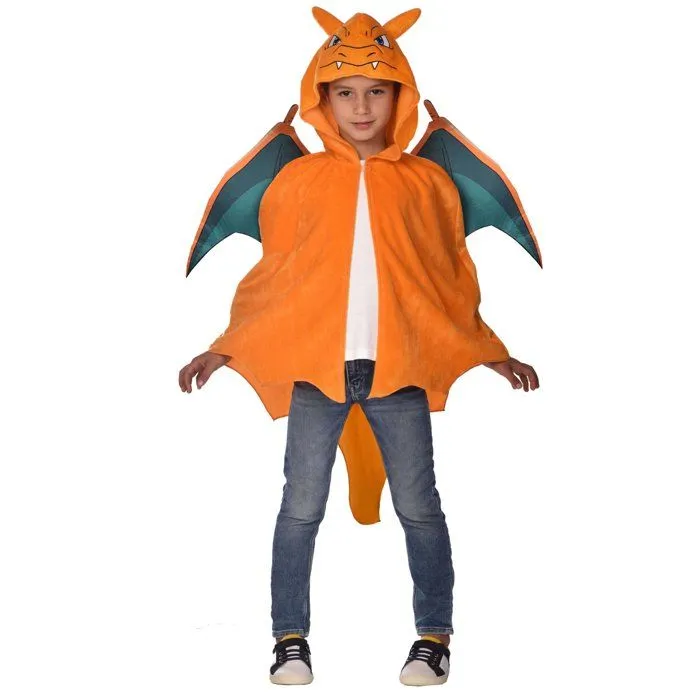 Déguisement Pokémon Dracaufeu - Orange - Enfant - Peluche - Ailes - Carnaval-0