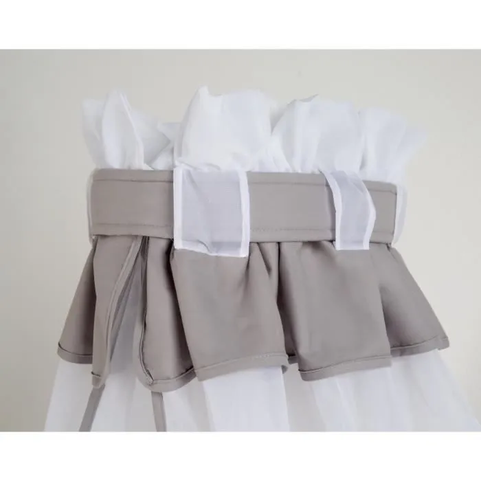ROBA Ciel de lit Bébé en Voile - 160 x 250cm - Gris clair-1