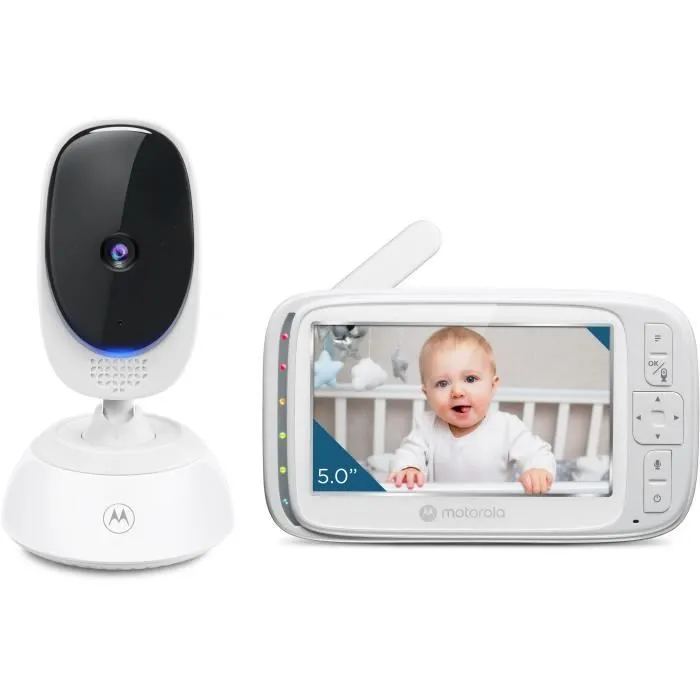 Moniteur vidéo Wi-fi - MOTOROLA - VM85 - 5" - 300 m - Connecté - Ecran - Infrarouge - Blanc-1