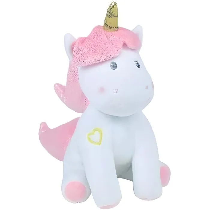 Jouet Peluche - Jemini - Luminou - Musicale et Lumineuse - Blanc Rose-0