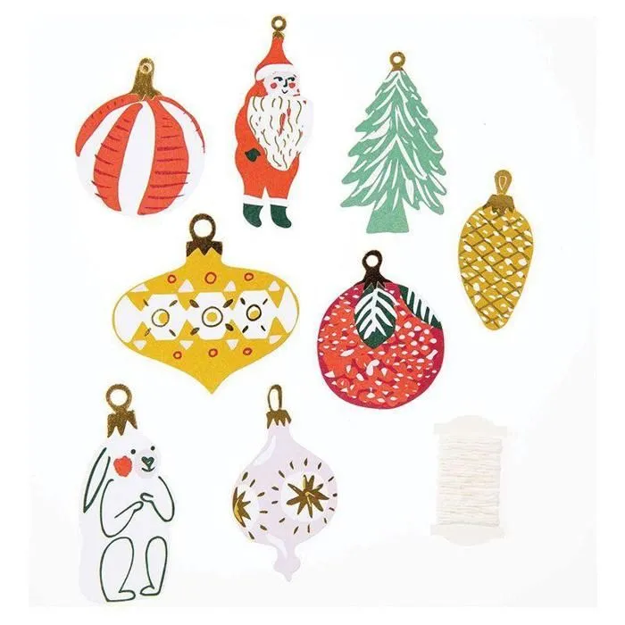 8 étiquettes pour cadeaux de Noël - Nostalgique-0