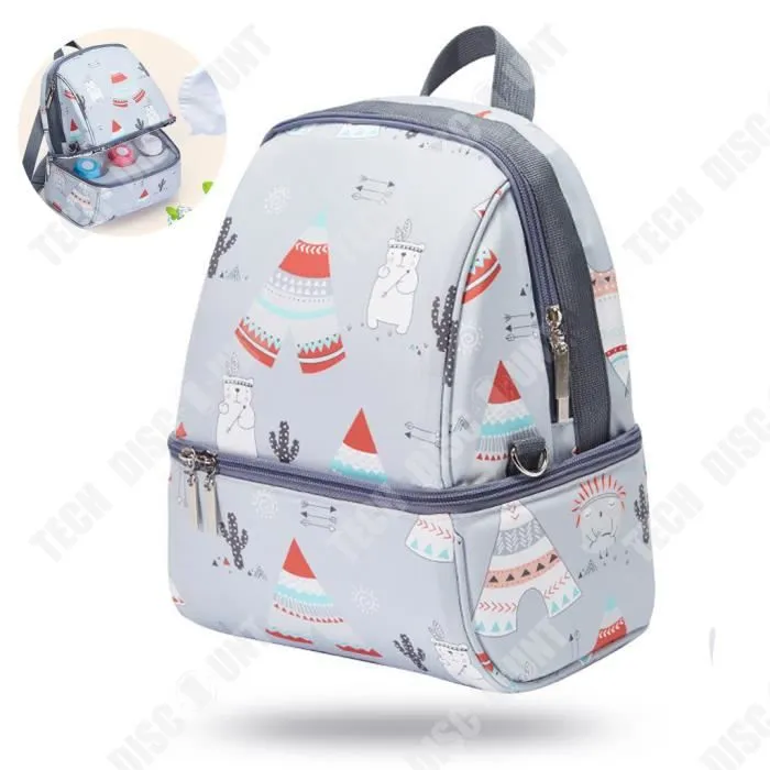 TD® Sac mère et bébé mode femme sortir épaules grande capacité tenue à la main sac en polyester frais, sans odeur, sans formaldéhyde-0