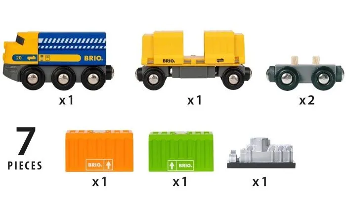Train de Marchandises BRIO - Ravensburger - 7 pièces - Mixte dès 3 ans - 33982-2