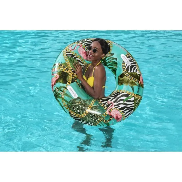 BESTWAY Bouée gonflable fantaisie florale, 114 cm, 12 ans et +-1