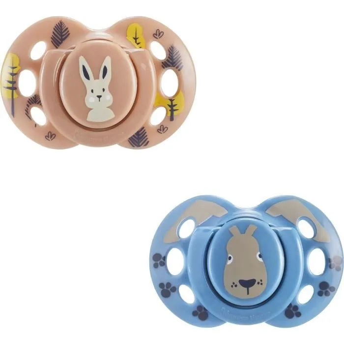 Sucette - TOMMEE TIPPEE - FUN - 18-36 mois - Lot de 2 sucettes symétriques sans BPA - Capsule de stérilisation réutilisable-2