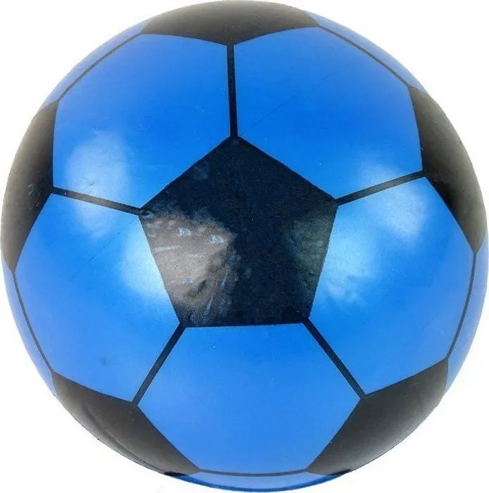 Balle - boule - ballon Leantoys - 15934 - Balle Bleu Noir Caoutchouc Grand 23 cm Léger-0