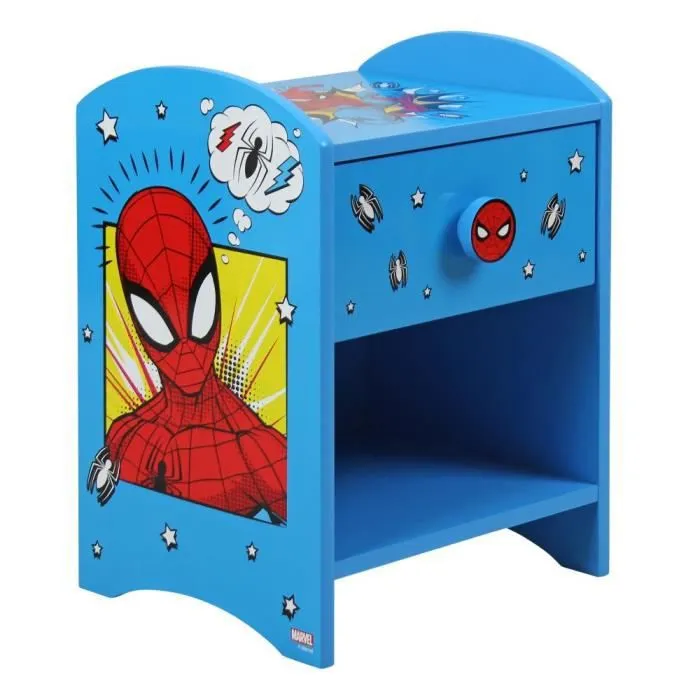 Table de chevet Spiderman avec tiroir-0